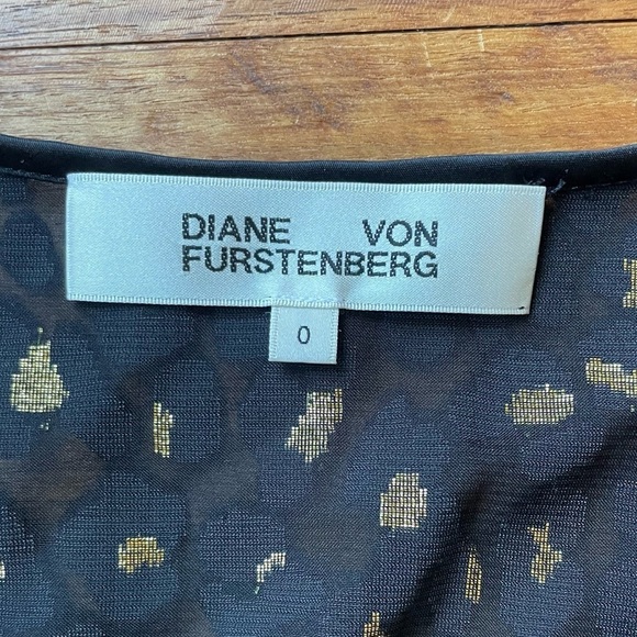 Diane Von Furstenberg Animal Print Semi Sheer Wrap Midi Dress - Picture 9 of 16